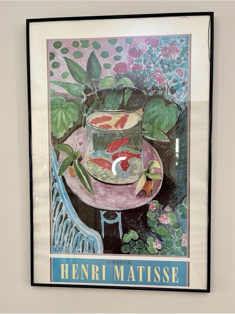 Henri Matisse “Goldfish” - Rare 1987 Lithograph Print, 24”x36”